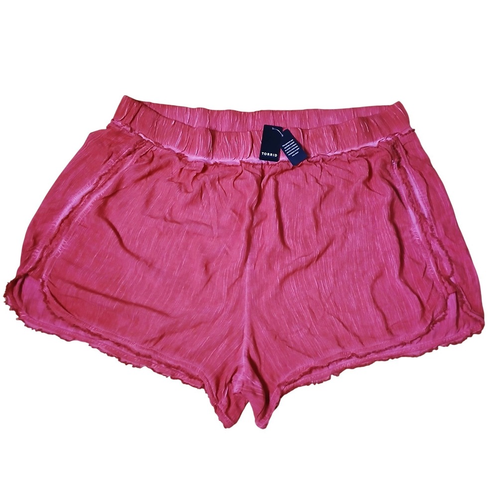 Torrid Sleep Womens 5X Pink Gauze Pajama Shorts NWT 17617404 Plus Size 28